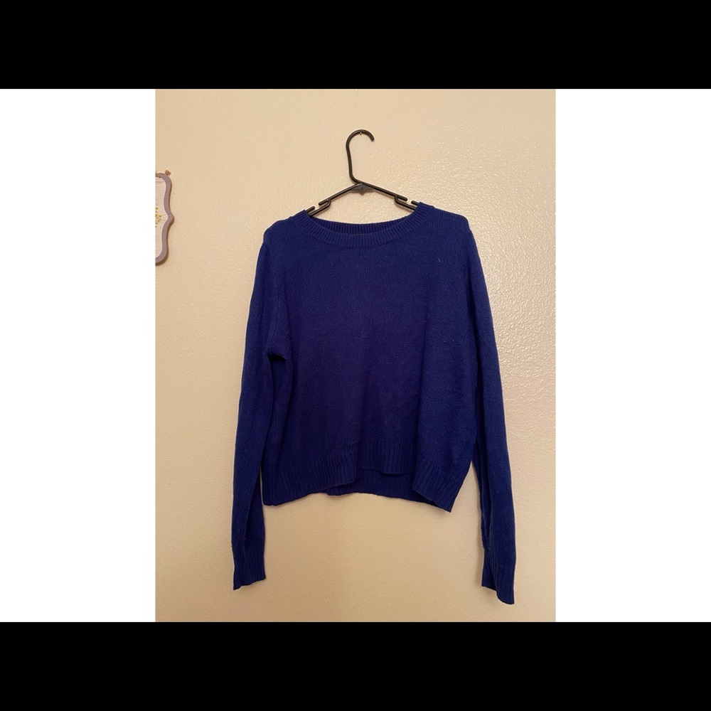 blue sweater